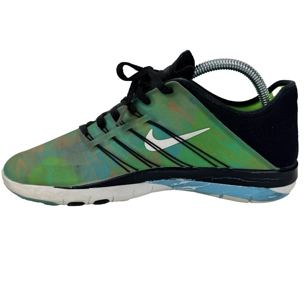 Womens Nike Free TR 6 PRT Running Shoes Sneakers Lime Green Blue Sz 9 Trainers - Picture 6 of 15